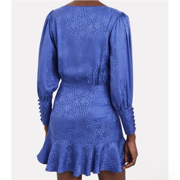 Intermix Nicola Long Sleeve Purple Silk Dress Size 0 $328 NWT - Picture 3 of 9